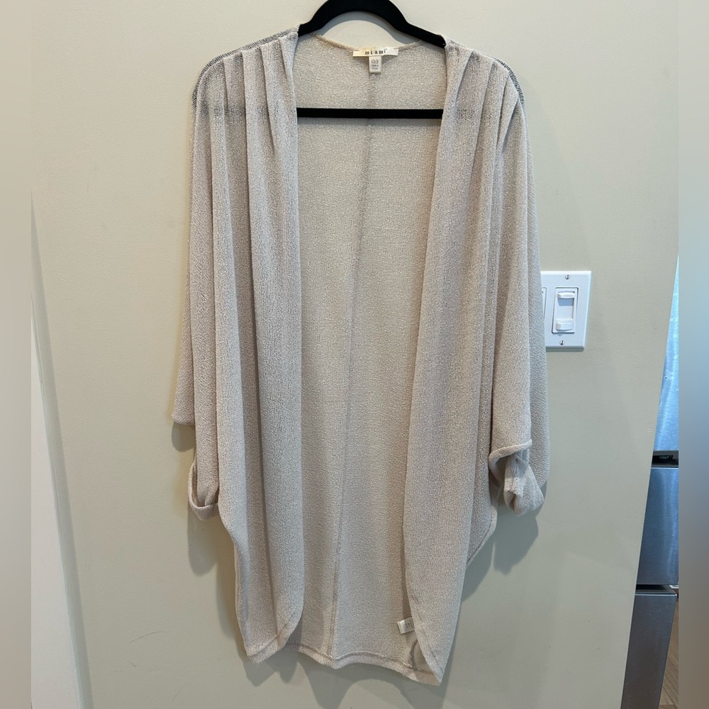 Cream batwing cardigan O/S Miami(brand)